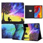 For Lenovo Tab M11 / Xiaoxin Pad 11 2024 Electric Pressed Colored Drawing Smart Leather Tablet Case(Starry Sky Reflection)