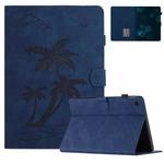 For Samsung Galaxy Tab A8 10.5 2021 X200/X205 Coconut Tree Embossed Smart Leather Tablet Case(Blue)