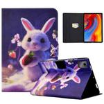 For Lenovo Tab M11 / Xiaoxin Pad 11 2024 Electric Pressed TPU Smart Leather Tablet Case(Strawberry Bunny)