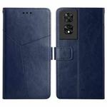 For TCL 50 SE/40 NxtPaper 4G Y-shaped Pattern Flip Leather Phone Case(Blue)