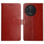 For TCL 60 5G Y-shaped Pattern Flip Leather Phone Case(Brown)