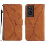 For TCL 50 SE/40 NxtPaper 4G Stitching Embossed Leather Phone Case(Brown)