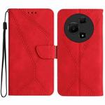 For TCL 60 SE / 605 Stitching Embossed Leather Phone Case(Red)