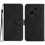 For TCL 60 SE / 605 Stitching Embossed Leather Phone Case(Black)