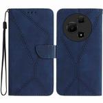 For TCL 60 SE / 605 Stitching Embossed Leather Phone Case(Blue)