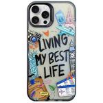 For iPhone 15 Pro Colorful Painting TPU + PC Phone Case(Travel Tags)