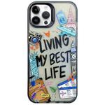 For iPhone 14 Pro Max Colorful Painting TPU + PC Phone Case(Travel Tags)