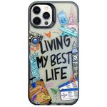 For iPhone 12 Pro Colorful Painting TPU + PC Phone Case(Travel Tags)