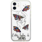 For iPhone 12 Colorful Painting TPU + PC Phone Case(Butterflies)