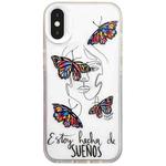 For iPhone X / XS Colorful Painting TPU + PC Phone Case(Butterflies)