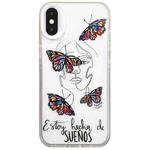 For iPhone XS Max Colorful Painting TPU + PC Phone Case(Butterflies)