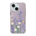 For iPhone 15 Cooling Flash Feather TPU + PC Phone Case(Daisy)