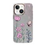 For iPhone 14 Cooling Flash Feather TPU + PC Phone Case(Butterfly Flowers)