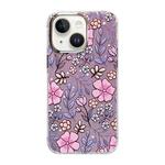 For iPhone 14 Cooling Flash Feather TPU + PC Phone Case(Flowery Field)