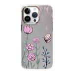 For iPhone 14 Pro Max Cooling Flash Feather TPU + PC Phone Case(Butterfly Flowers)