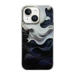 For iPhone 13 Cooling Flash Feather TPU + PC Phone Case(Wave Ink)