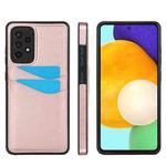For Samsung Galaxy A52 5G / A52 4G Litchi Leather Skin Card Slots Phone Case(Rose Gold)