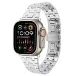 For Apple Watch Ultra 2 49mm Double T Stainless Steel Watch Band(Silver)