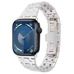 For Apple Watch Series 9 45mm Double T Stainless Steel Watch Band(Starlight)
