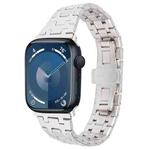 For Apple Watch Series 9 41mm Double T Stainless Steel Watch Band(Starlight)