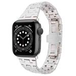 For Apple Watch Series 6 44mm Double T Stainless Steel Watch Band(Starlight)