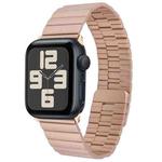 For Apple Watch SE 2023 44mm Bamboo Stainless Steel Magnetic Watch Band(Rose Gold)
