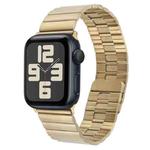 For Apple Watch SE 2023 44mm Bamboo Stainless Steel Magnetic Watch Band(Gold)