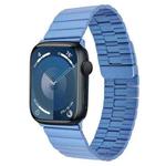 For Apple Watch Series 9 41mm Bamboo Stainless Steel Magnetic Watch Band(Blue)