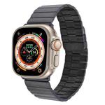 For Apple Watch Ultra 49mm Bamboo Stainless Steel Magnetic Watch Band(Black)