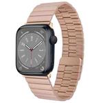 For Apple Watch Series 8 41mm Bamboo Stainless Steel Magnetic Watch Band(Rose Gold)