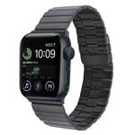 For Apple Watch SE 2022 40mm Bamboo Stainless Steel Magnetic Watch Band(Black)
