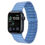 For Apple Watch SE 2022 44mm Bamboo Stainless Steel Magnetic Watch Band(Blue)