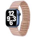 For Apple Watch Series 7 41mm Bamboo Stainless Steel Magnetic Watch Band(Rose Gold)