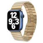 For Apple Watch Series 7 45mm Bamboo Stainless Steel Magnetic Watch Band(Gold)