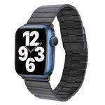 For Apple Watch SE 40mm Bamboo Stainless Steel Magnetic Watch Band(Black)