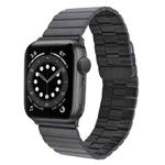 For Apple Watch Series 6 40mm Bamboo Stainless Steel Magnetic Watch Band(Black)