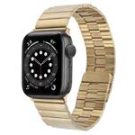 For Apple Watch Series 6 44mm Bamboo Stainless Steel Magnetic Watch Band(Gold)