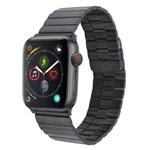 For Apple Watch Series 4 44mm Bamboo Stainless Steel Magnetic Watch Band(Black)
