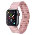 For Apple Watch Series 4 44mm Bamboo Stainless Steel Magnetic Watch Band(Pink)