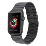 For Apple Watch Series 3 38mm Bamboo Stainless Steel Magnetic Watch Band(Black)