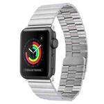 For Apple Watch Series 3 38mm Bamboo Stainless Steel Magnetic Watch Band(Sliver)