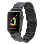 For Apple Watch Series 3 42mm Bamboo Stainless Steel Magnetic Watch Band(Black)