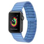 For Apple Watch Series 3 42mm Bamboo Stainless Steel Magnetic Watch Band(Blue)