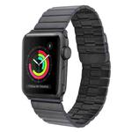 For Apple Watch Series 2 42mm Bamboo Stainless Steel Magnetic Watch Band(Black)