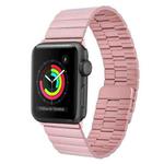 For Apple Watch 38mm Bamboo Stainless Steel Magnetic Watch Band(Pink)