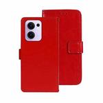 For OPPO Reno13 F 5G idewei Crazy Horse Texture Leather Phone Case(Red)