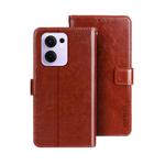 For OPPO Reno13 F 5G idewei Crazy Horse Texture Leather Phone Case(Brown)