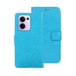 For OPPO Reno13 F 5G idewei Crazy Horse Texture Leather Phone Case(Sky Blue)