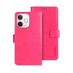 For OPPO A5 Pro 5G Global idewei Crazy Horse Texture Leather Phone Case(Rose Red)