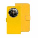 For Realme 12 Pro+ idewei Crazy Horse Texture Leather Phone Case(Yellow)